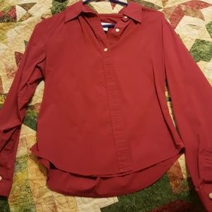 Gap Button down red blouse